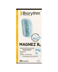 Biorythm Magnez B6, kaps.o przedl.uwaln.,30 szt