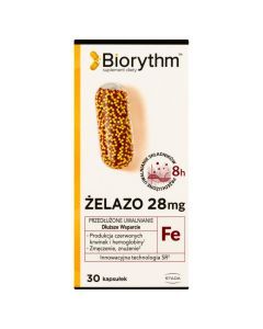 Biorythm Zelazo 28 mg, kaps.o przedl.uwaln.,30 szt