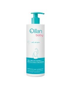 Oillan Baby, Żel 3w1 do kąpieli, mycia ciała i włosów, 400 ml