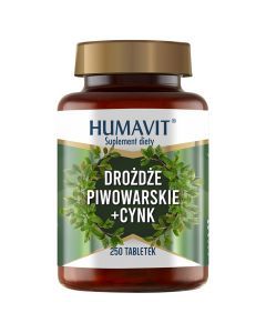 Humavit Drozdze piwowarskie + Cynk, tabl., 250 szt