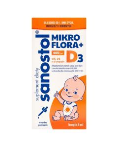 Sanostol Mikroflora+D3, krople, 8 ml