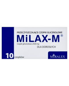 Czopki glicerolowe Milax-M 2500 mg, 10 szt