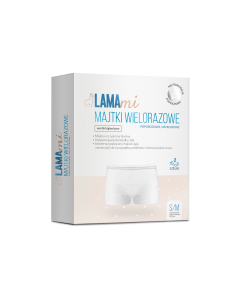 LAMAmi majtki wielorazowe, poporodowe, siateczkowe S/M, 2 sztuki