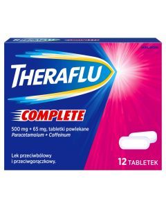 Theraflu Complete, 500 mg+65 mg, tabl.powl., 12 szt