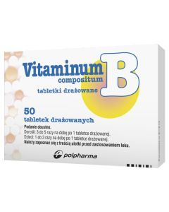 Vitaminum B compositum, tabletki drażowane, 50 szt.