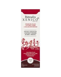 Bioradix Xenico, organiczne żelazo w płynie z BIO miodem, płyn, 500 ml