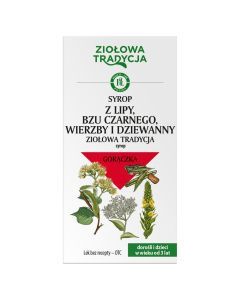 Ziołowa Tradycja Syrop z lipy, bzu czarnego, wierzby i dziewanny, syrop, 125 g