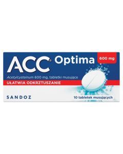 ACC Optima, 600 mg, tabletki musujące, 10 szt.