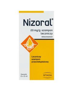 Nizoral, 20 mg/g, szampon leczniczy, saszetki, 6 ml, 6 szt.