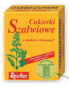 Cukierki, szalwiowe z miodem i wit.C,(Reutter), 50 g