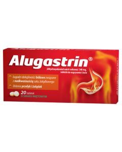 Alugastrin, 340 mg, tabletki do rozgryzania, żucia, 20 szt.