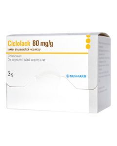 Ciclolack, 80 mg/g, lakier do paznokci leczniczy, 3 g, 1 butelka