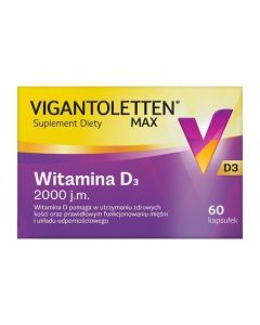 Vigantoletten Max, witamina D3 2000j.m., kapsułki, 60 szt.