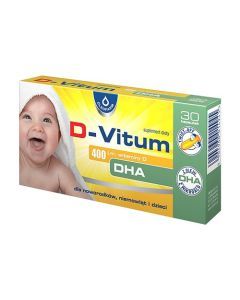 D-Vitum 400 j.m. witamina D DHA, kapsułki twist-off, 30 szt.