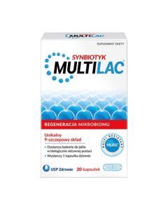 Multilac, kapsułki, synbiotyk (probiotyk +prebiotyk), 20 szt.
