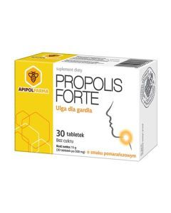 Propolis Forte o smaku pomarańczowym, tabletki do ssania, 30 szt.