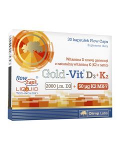 Olimp Gold-Vit D3+K2, 2000 IU+50 µg, kapsułki, 30 szt.