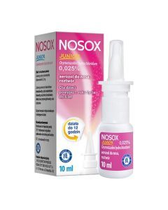 Nosox Junior, 0,025%, aerozol do nosa, 10 ml, butel.