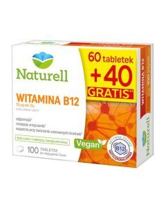 Naturell Witamina B12, tabletki do rozgryzania i żucia, 100 szt.