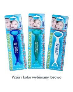 Czyścik, przyrząd do czyszczenia języka, z uchwytem na nić dentystyczną,1 szt.