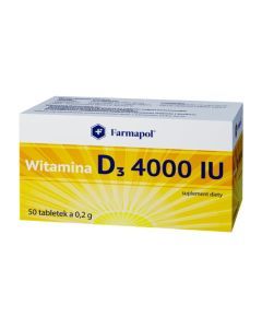 Witamina D3 4000 IU, tabletki, 50 szt.