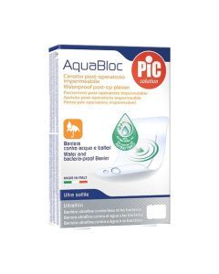 PiC Aquabloc, plastry pooperacyjnye, antybakteryjne, 15 cm x 10 cm, 5 szt.