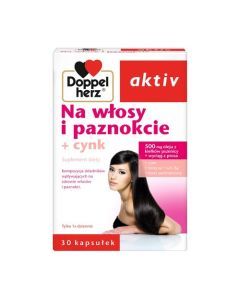 Doppelherz aktiv Na włosy i paznokcie + cynk, kapsułki, 30 szt.