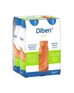 Diben Drink, płyn o smaku morela-brzoskwinia, 4 x 200 ml