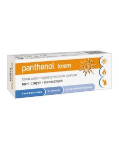 Panthenol, krem wspomagający leczenie oparzeń słonecznych i termicznych, 30 g