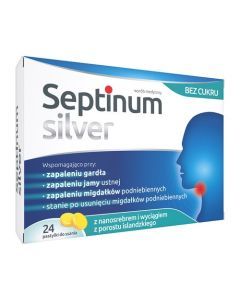 Septinum silver, pastylki do ssania, 24 szt.