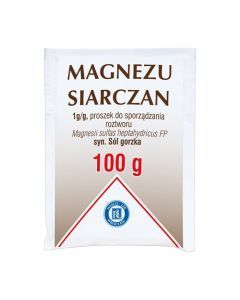 Magnezu siarczan (Magnesium sulfas), proszek do sporządzania roztworu, 100 g (Hasco)
