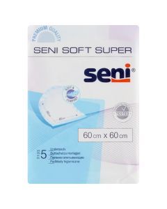 Seni Soft Super, podkłady higieniczne, 60 cm x 60 cm, 5 szt.
