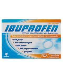 Ibuprofen, 200 mg, tabletki drażowane, 10 szt.