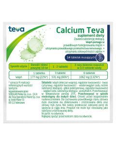 Calcium Teva, tabletki musujące, 14 szt.