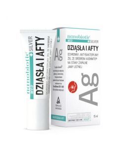 Nanobiotic Med Plus Silver dziasla i afty, zel, 15 ml
