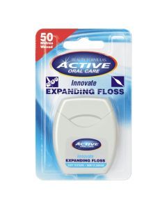 Active, nić miętowa z fluorem, pęczniejąca, 50 m