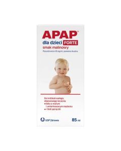 Apap dla dzieci forte smak malinowy,40mg/ml,zaw.doustna,85ml