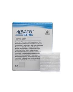 Aquacel Extra, opatrunek hydrowłóknisty, 5 cm x 5 cm, 1 szt. (z opakowania 10 szt.)