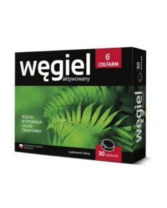 Węgiel aktywowany, tabletki, 30 szt.
