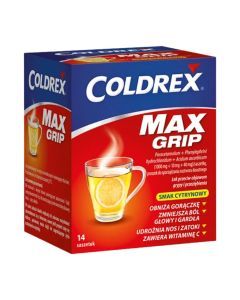Coldrex MaxGrip, prosz.d/sp.roztw.doustn.,14 sasz.