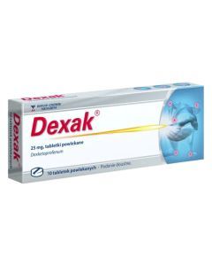 Dexak, 25 mg, tabletki powlekane, 10 szt.
