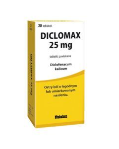 Diclomax, 25 mg, tabl.powl., 20 szt