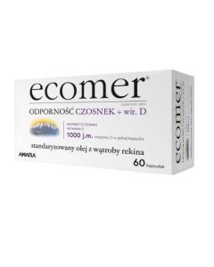 Ecomer Odporność Czosnek + wit.D, kaps., 60 szt