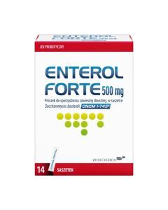 Enterol Forte, 500 mg, proszek do sporządzania zawiesiny doustnej, 14 sasz.