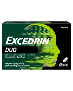 Excedrin Duo, 200 mg + 500 mg, tabl.powl., 20 szt