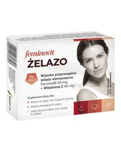 Feminovit Żelazo, tabletki powlekane, 30 szt.