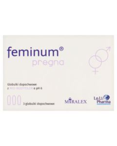 Feminum Pregna, globulki dopochwowe, 3 szt
