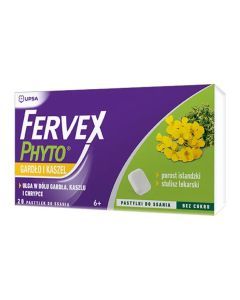 Fervex Phyto gardło i kaszel,pastyl.do ssania, 20 szt