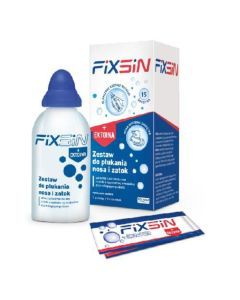Fixsin+Ektoina, zestaw do płukania nosa i zatok, podst,1 but. (240ml)+15sasz.