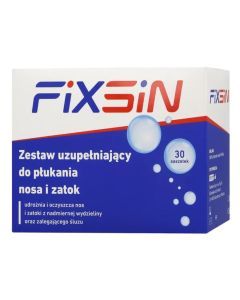 Fixsin, zestaw do płukania nosa i zatok, zestaw uzupełniający, 30 saszetek